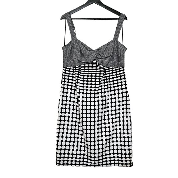 NWT JONATHAN MARTIN Black & White Sleeveless Knee Length Dress Size 16 - Picture 3 of 10